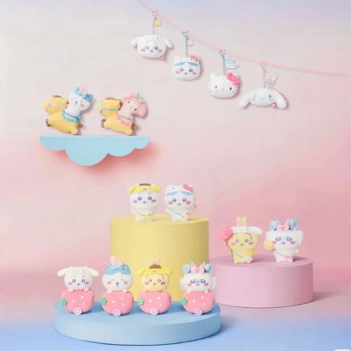 (予約) サンリオ ちいかわ 海外モデル MINISO(ミニソー) マスコット ぬいぐるみ キーホルダー キーリング バッグ ポーチ