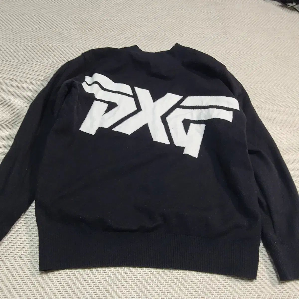 L)PXG ブラック ロゴ ニット セーター 防風