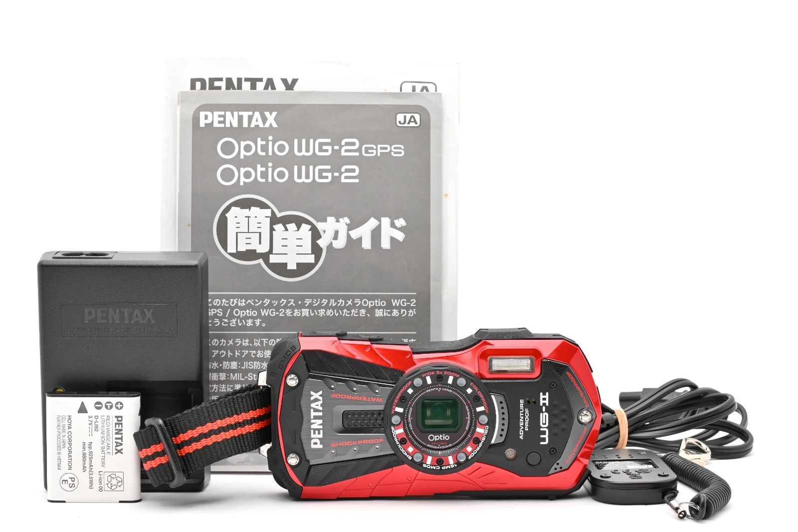□ 美品 □ ペンタックス PENTAX Optio WG-II レッド 《動作確認済