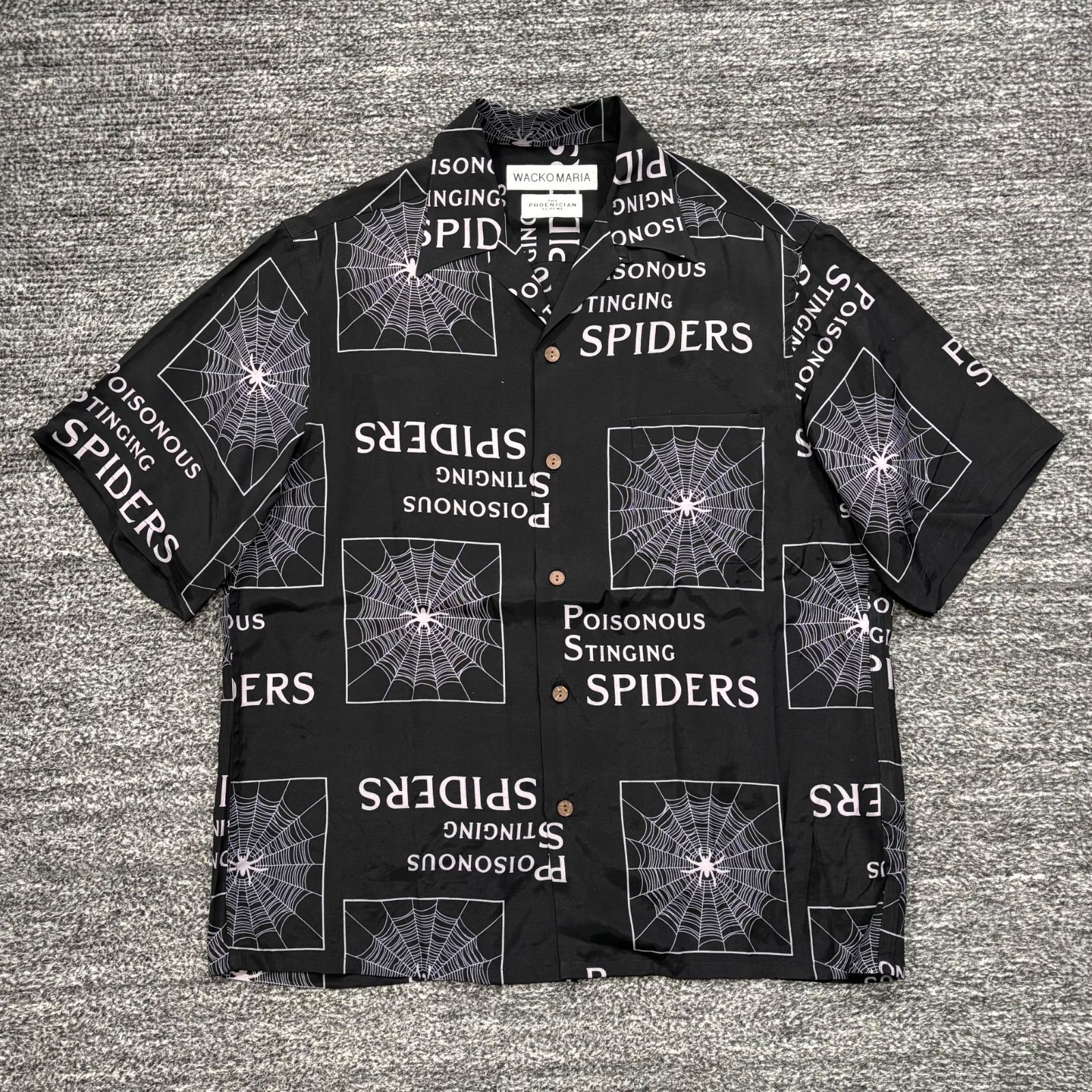 極美品 WACKO MARIA THW PHOENICIAN SCHEME アロハシャツ ブラック S