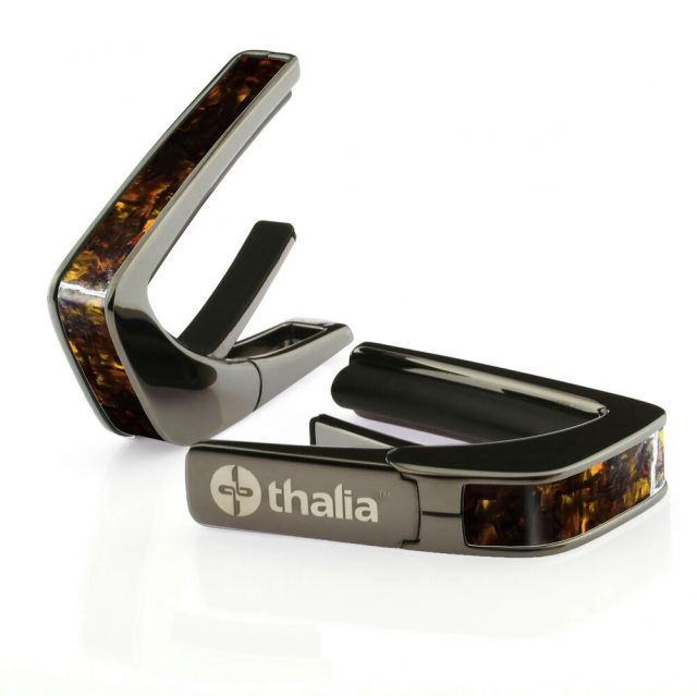 タリア カポ Thalia Capos Exotic Shell Series Kentucky Bourbon Abalone / Black Chrome ギター 12インチフレットパッド付属