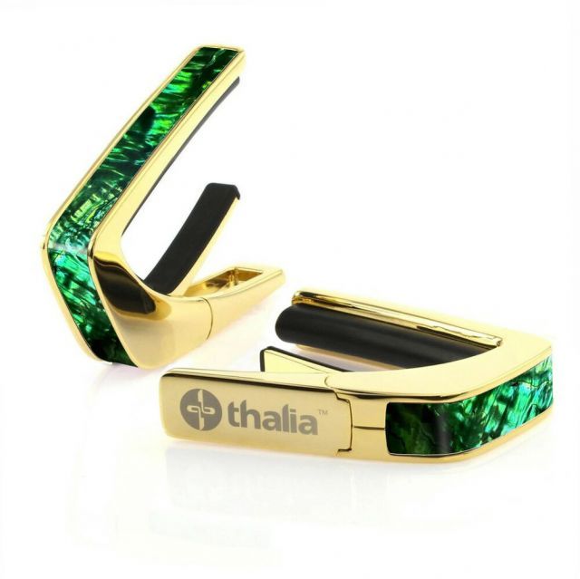 タリア カポ Thalia Capos Exotic Shell Series Emerald Green Abalone / 24K GOLD ギター 12インチフレットパッド付属