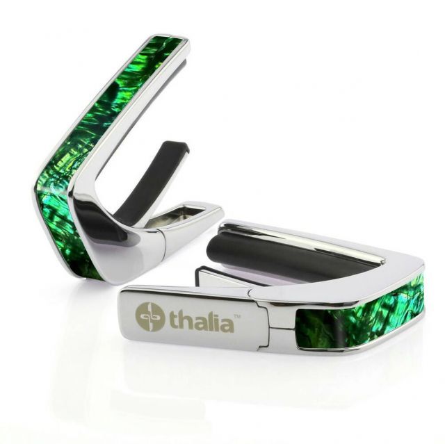 タリア カポ Thalia Capos Exotic Shell Series Emerald Green Abalone / Chrome ギター 12インチフレットパッド付属