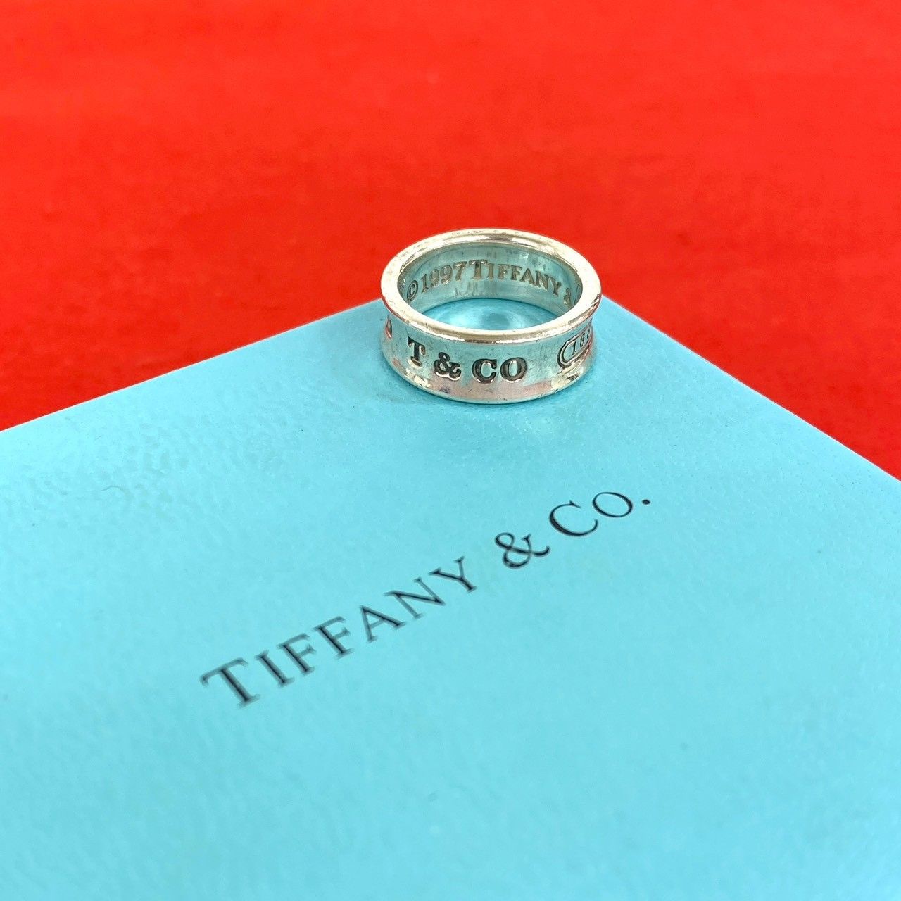 極 美品 TIFFANY&Co. ティファニー ナロー リング シルバー925 指輪 8