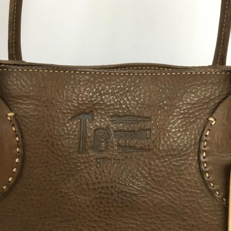 genten ゲンテン トートバッグ レザー 工具ロゴ - メルカリ