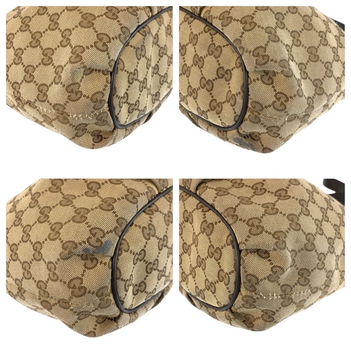 GUCCI グッチ ブラウン ゴールド金具 GGキャンバス/レザー 388930 GUCCI グッチ ブラウン ゴールド金具 GGキャンバス/レザー 388930