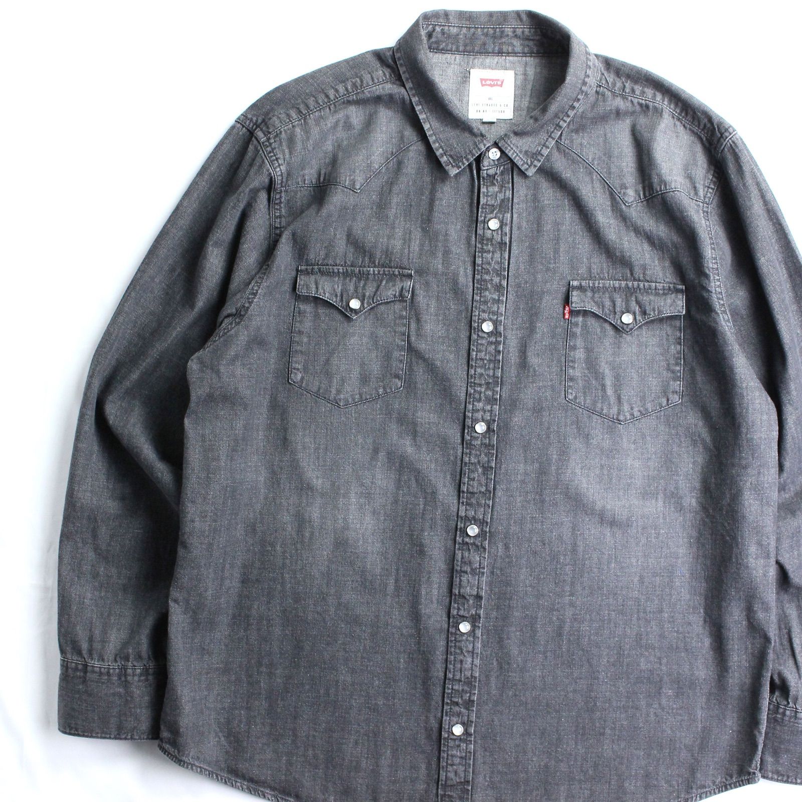 リーバイス ブラックシャンブレー長袖シャツ ウエスタンシャツ XXL