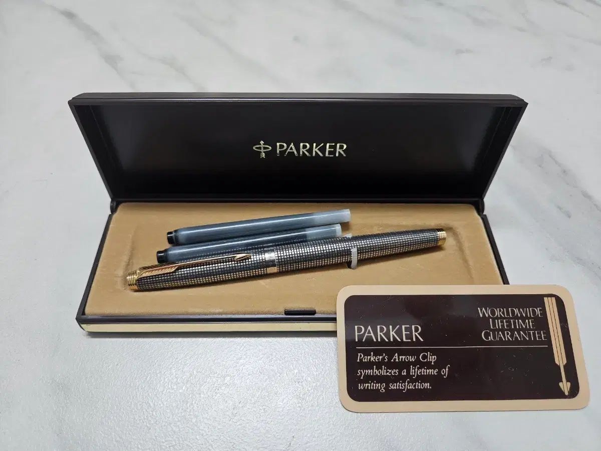 パーカ75 スターリング シルバー USA 14k Mニブ 万年筆