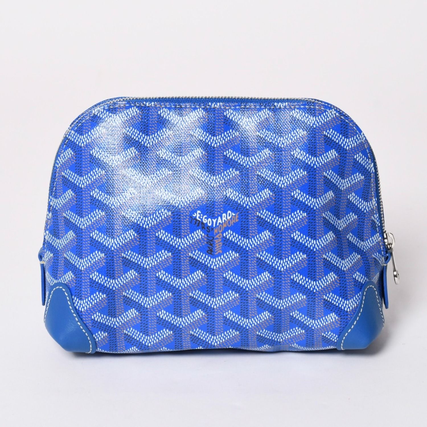 新品同様 GOYARD ゴヤール ポーチ ヴァンドーム コスメティックポーチ ブルー シルバー金具 中古 4a002784 90,750円