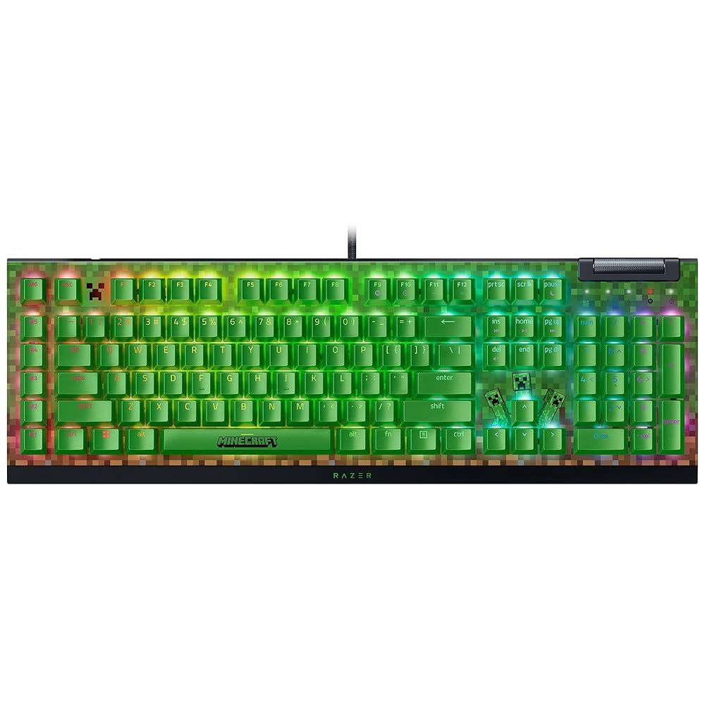 RAZER レイザー Minecraftコラボ ゲーミングキーボード BlackWidow V4 X minecraft Edition 有線 3-04704100-R3M1