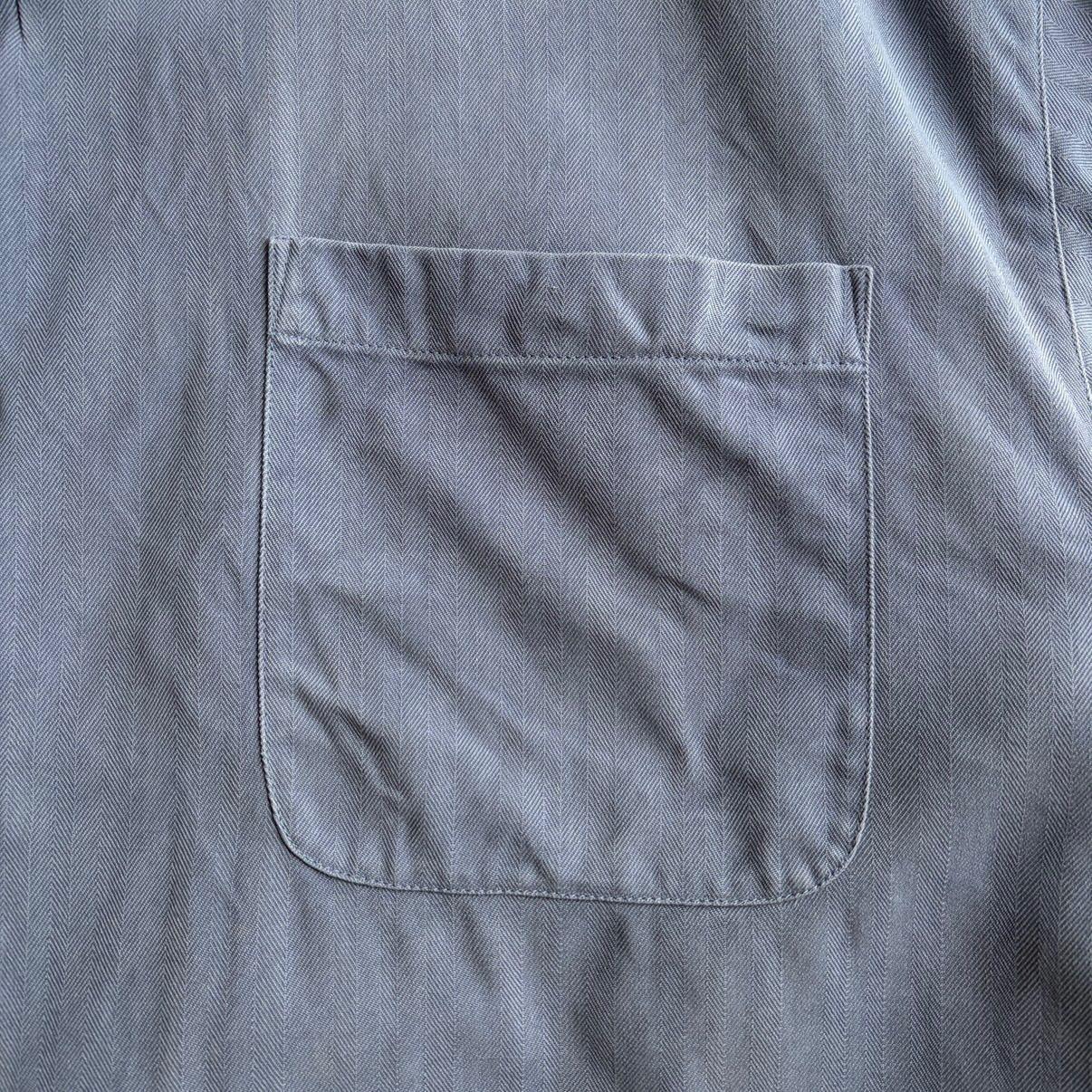 90s Tommy Bahama シルク100% 開襟シャツ ライトブルー 半袖