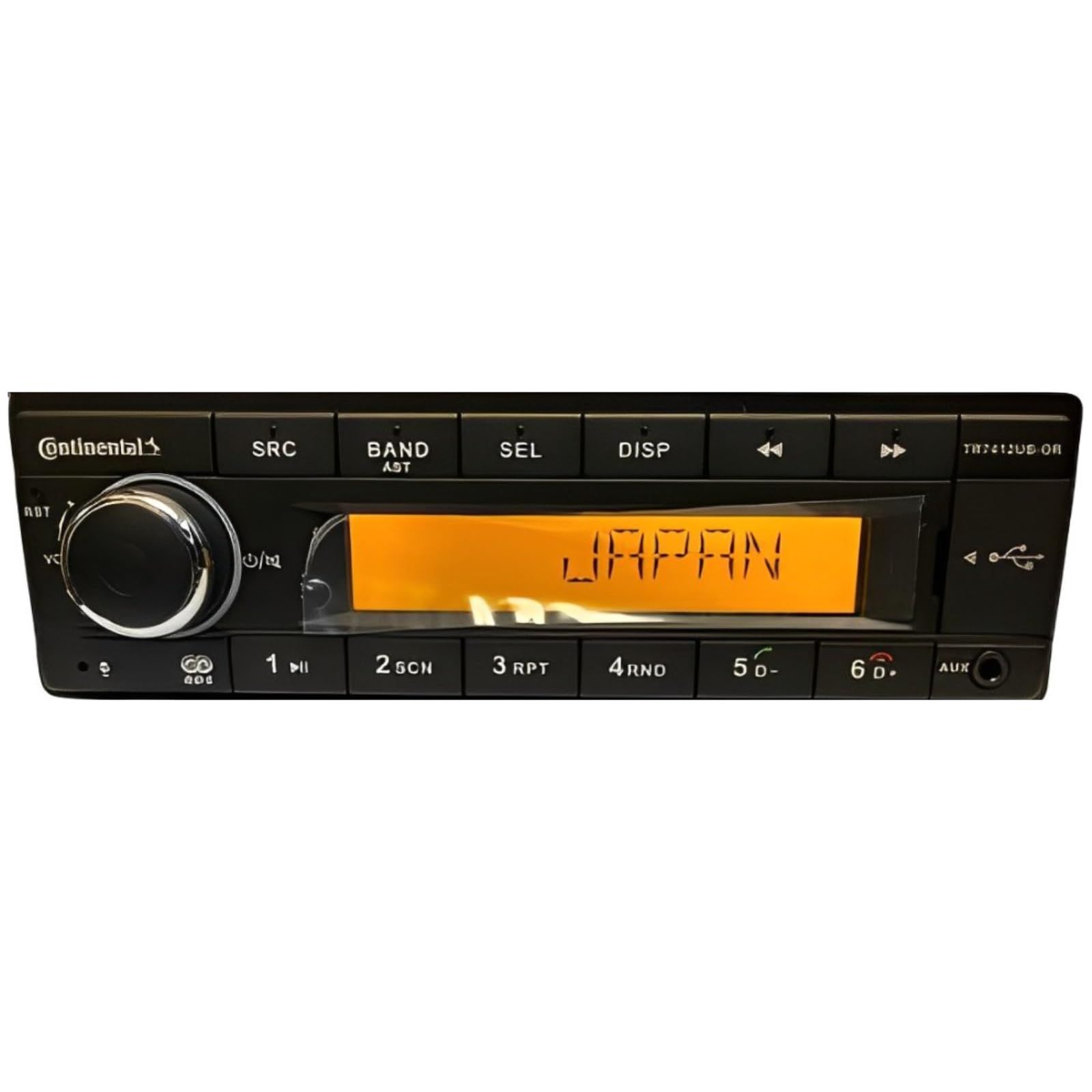 コンチネンタル(Continental) TR7412UB-OR 日本語説明書付 日本周波数設定済 ISOハーネス付 並行輸入品 コンチネンタル オーディオ デッキ Bluetooth USB 1DIN オレンジ 旧車