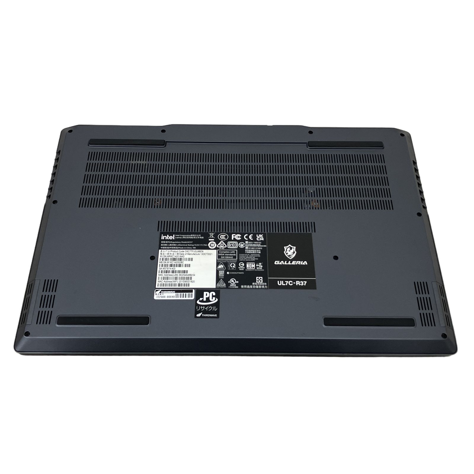 GALLERIA UL7C-R37 i7 RTX3070 16GB SSD1TB Win11 中古 - メルカリ