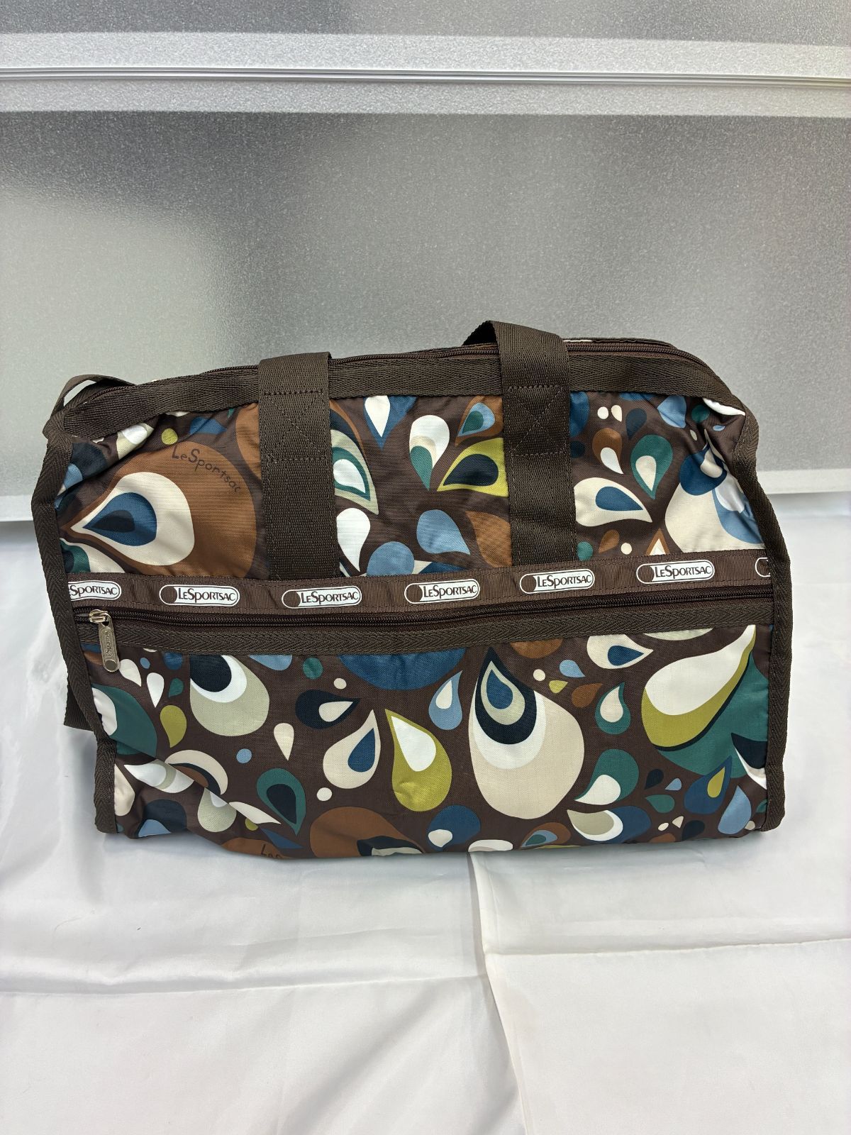 N【中古品】LeSportsac レスポートサック ボストンバッグ 総柄 2way 