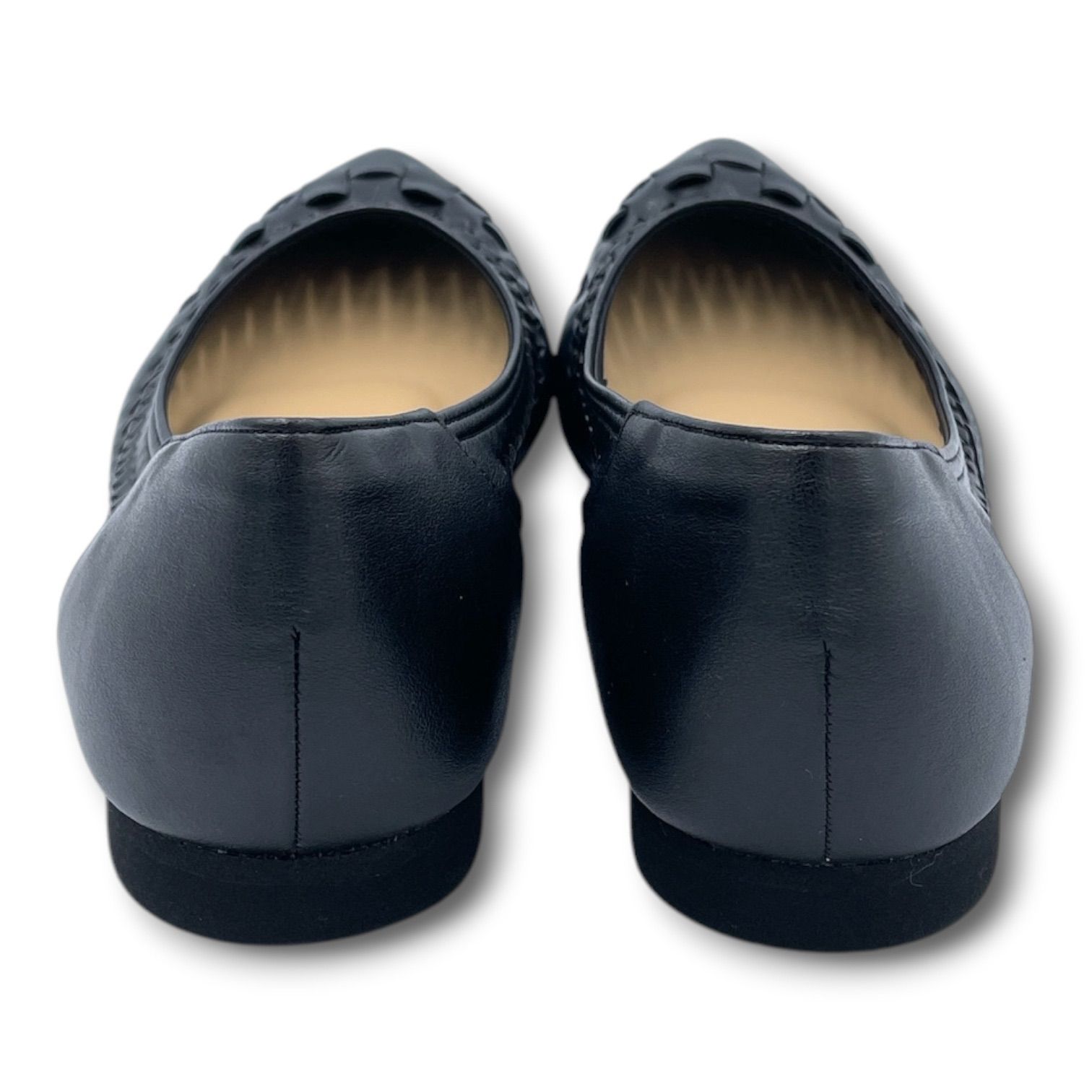 美品 LE TALON ルタロン ポインテッドサシメッシュフラット ポイン
