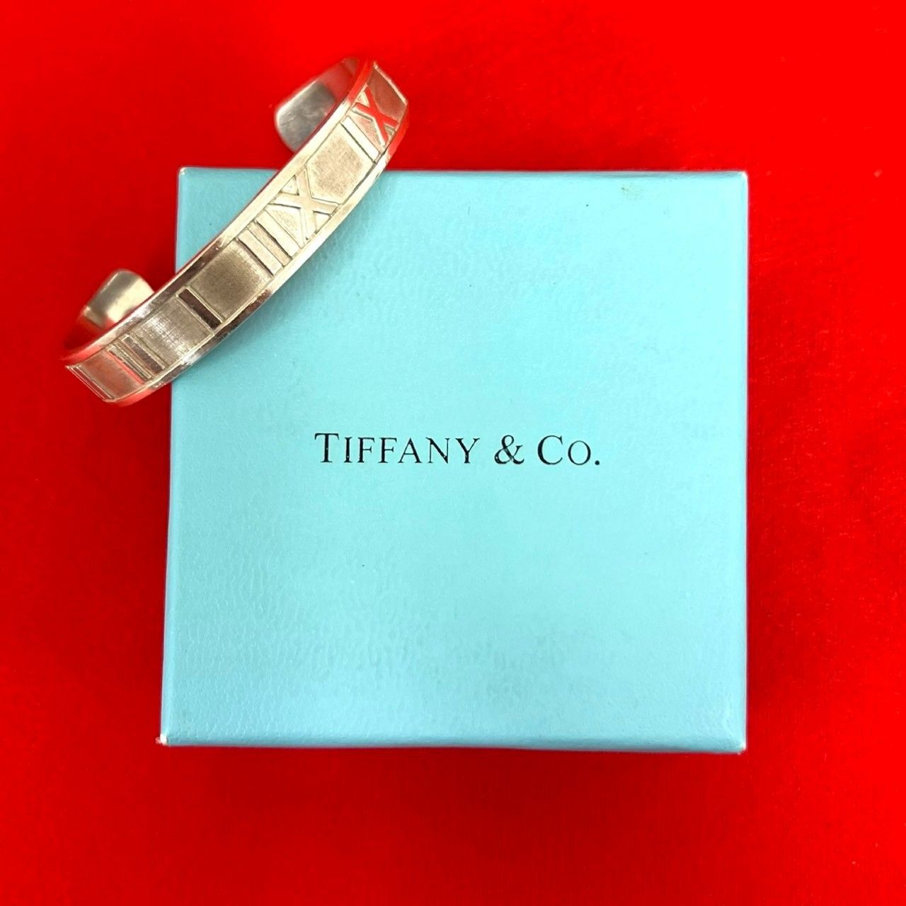 極 美品 TIFFANY&Co. ティファニー アトラス バングル シルバー925