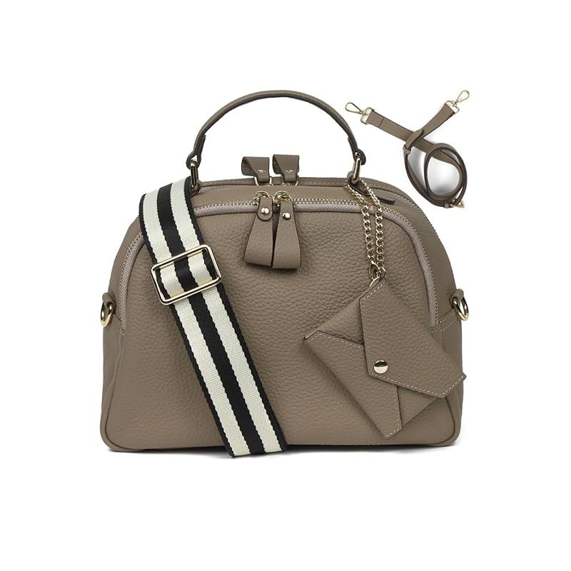 【新品】 LASIEM（ラシエム） ショルダーバッグ レディース 本革 ハンドバッグ 2way 鞄 バッグ ショルダー 斜めがけバッグ ミニボストンバッグ 軽量 レザー 革 グレージュ（ゴールド金具）