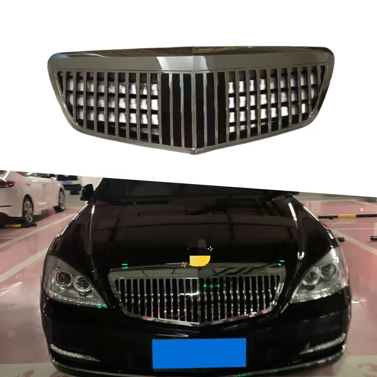 【送料無料】メルセデスベンツ Sクラス W221 Mercedes-Benz S-Class W221 2009-2012 専用 フロントグリル マイバッハデザイン 交換用 ABS製 ドレスアップ 高級感 スポーティ 簡単装着 画像参照 1個