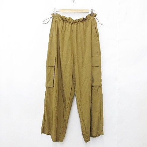 リラート RILATO カーゴパンツ ロング ワイド 茶 ブラウン M