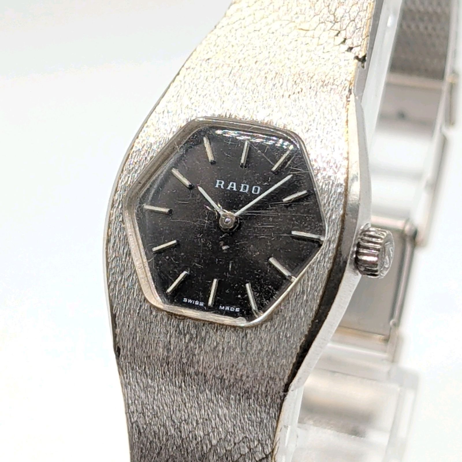 Rado Watch Hand-Winding Ladies Square Silver Y2K 00S Vintage Antique Working ラドー 時計 手巻き式 レディース スクエア ヴィンテージ アンティーク 稼働品