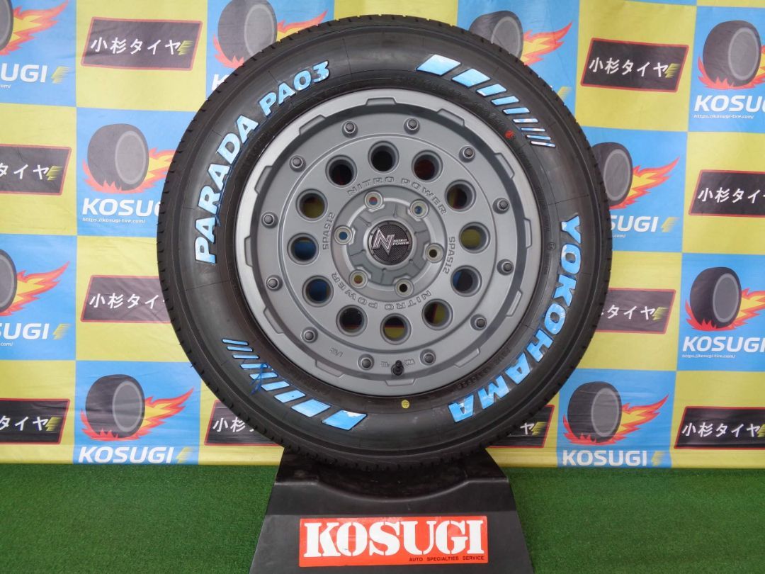 展示未使用　215/65R16　パラダPA03　16インチ　ナイトロパワー　H12　ショットガン　4本セット　ハイエース　atsugiM168