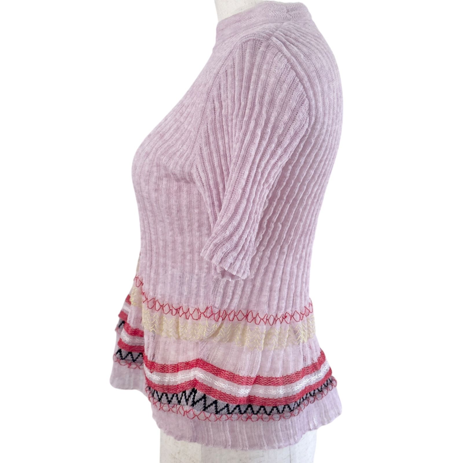 Mame Kurogouchi マメクロゴウチ サマーニット ピンク サイズ1 美品