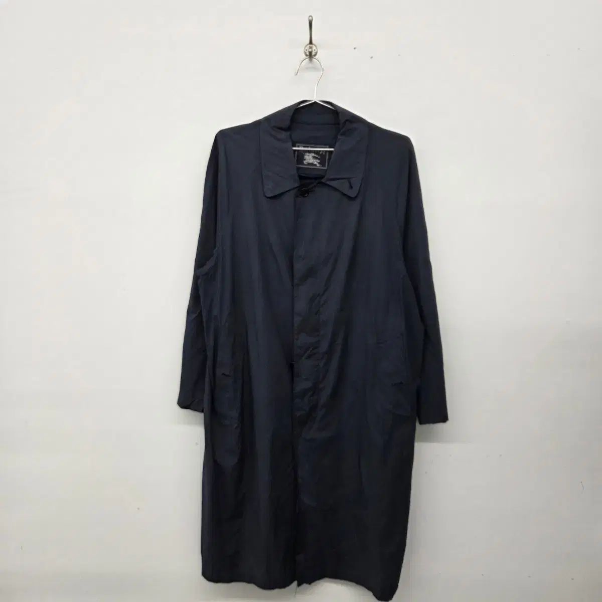 バーバリー ネイビー Long トレンチコート レディース L