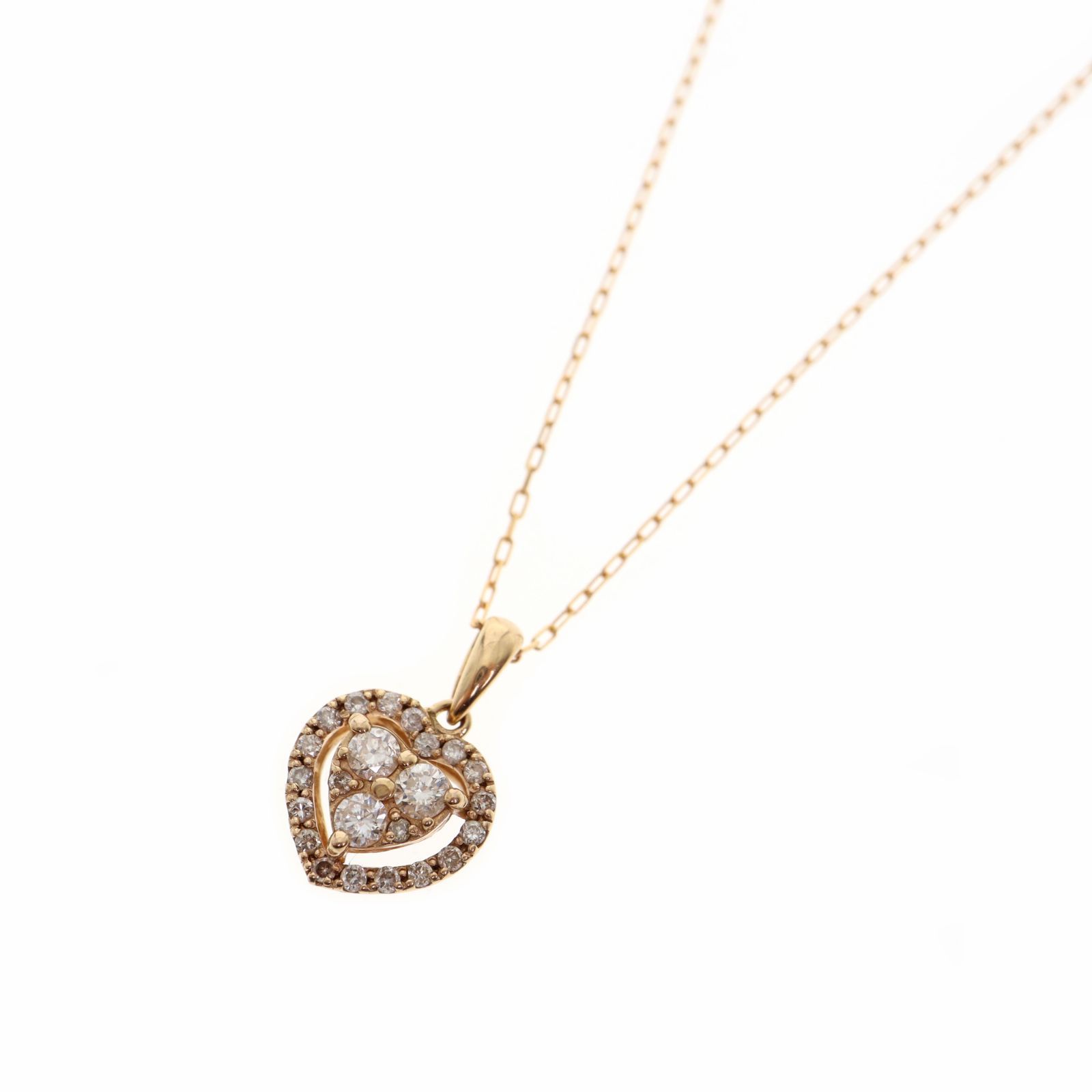 【中古】K18 D0.30ctネックレス 1.98g 40cm ゴールド 金 ダイヤモンド アクセサリー