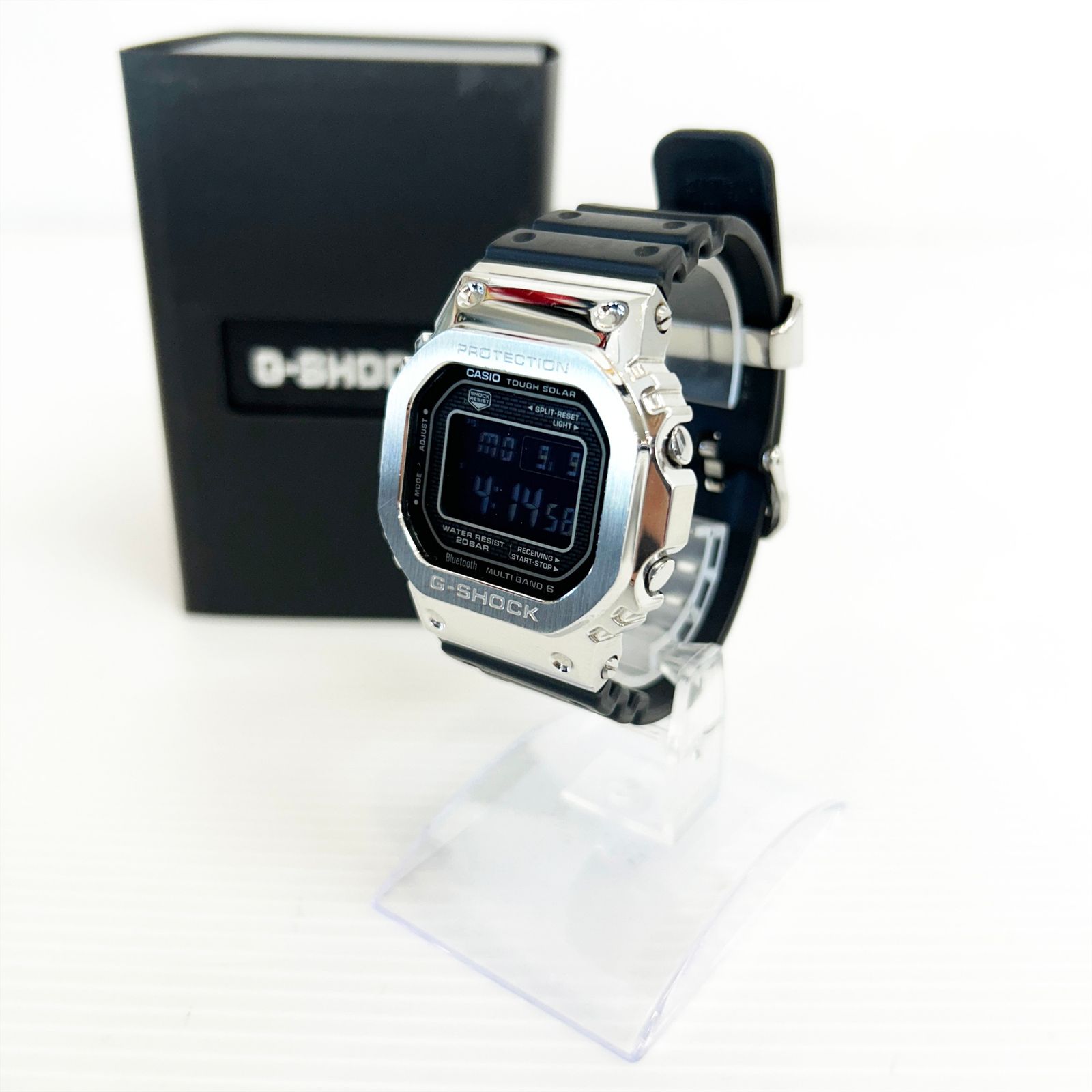 CASIO G-SHOCK カシオ Gショック GMW-B5000 フルメタル 電波ソーラー Bluetooth シルバー 腕時計 Is9-10