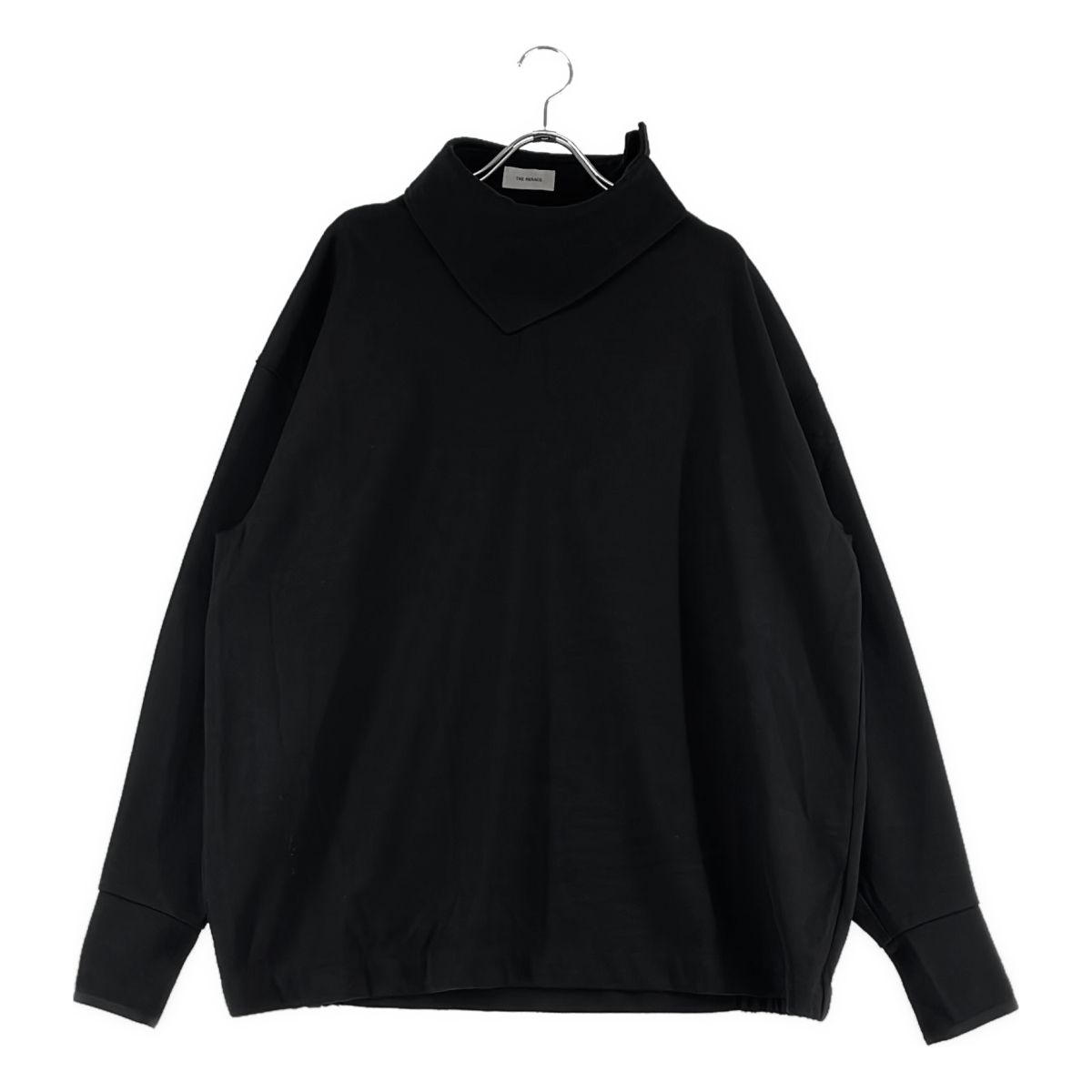 【美品】 THE RERACS / ザリラクス | 2023AW | SCARF COLLAR PULLOVER / ウール混 スカーフカラー プルオーバー | F | ブラック | メンズ