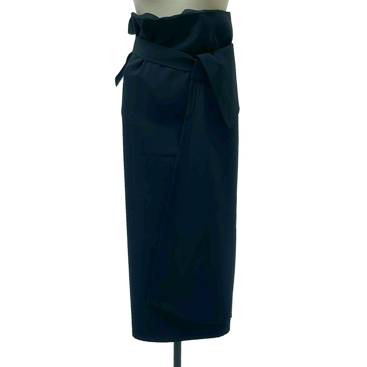 Yohji Yamamoto FEMME / ヨウジヤマモトファム | 1994AW | ウール ラップ ロングスカート | S | ブラック | レディース