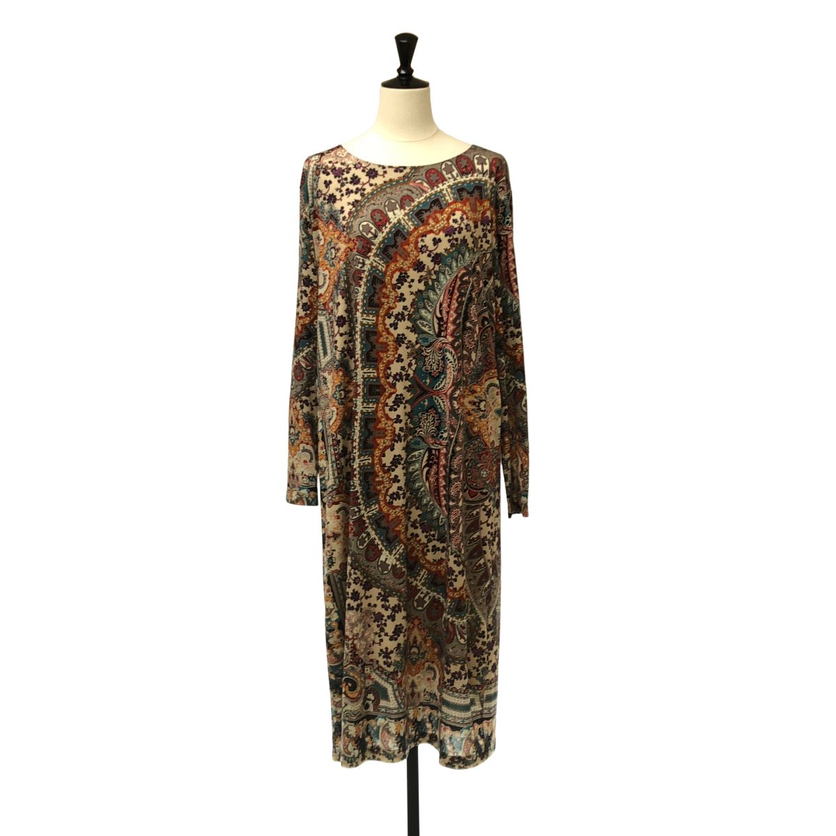 ETRO / エトロ | ウール 総柄 プルオーバーワンピース | 44 | マルチカラー | レディース