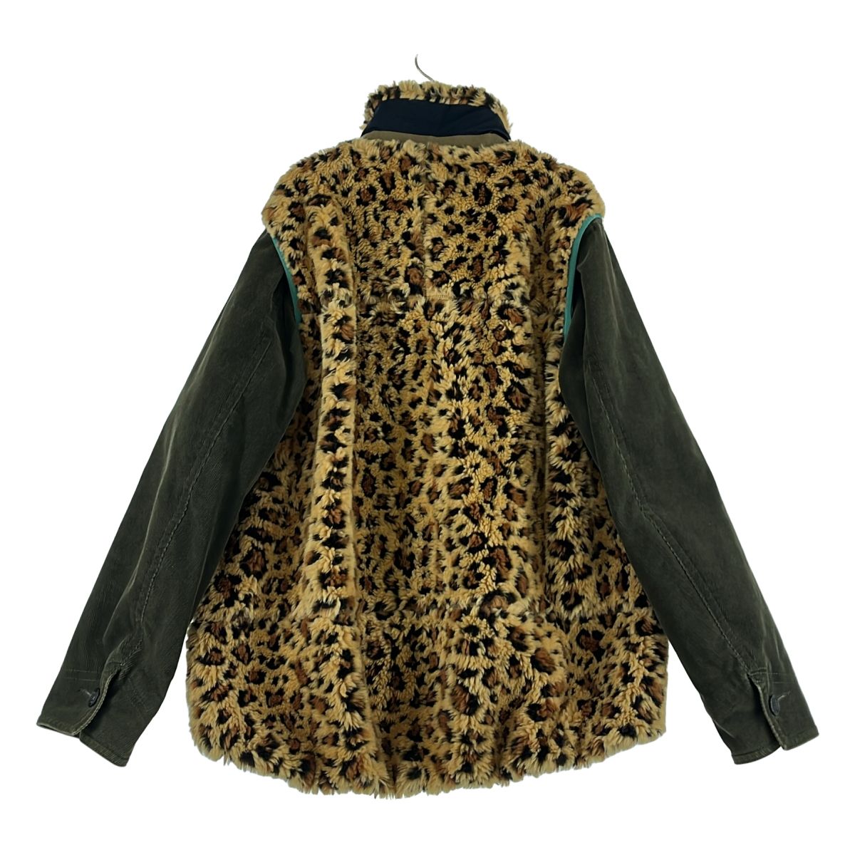 sacai / サカイ | 異素材 切替 レオパード コーデュロイドッキング