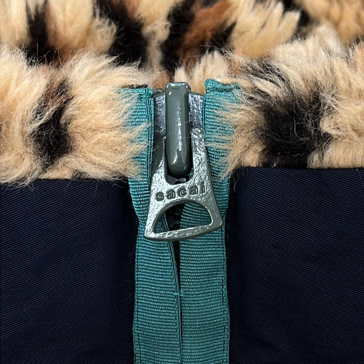 sacai / サカイ | 異素材 切替 レオパード コーデュロイドッキング