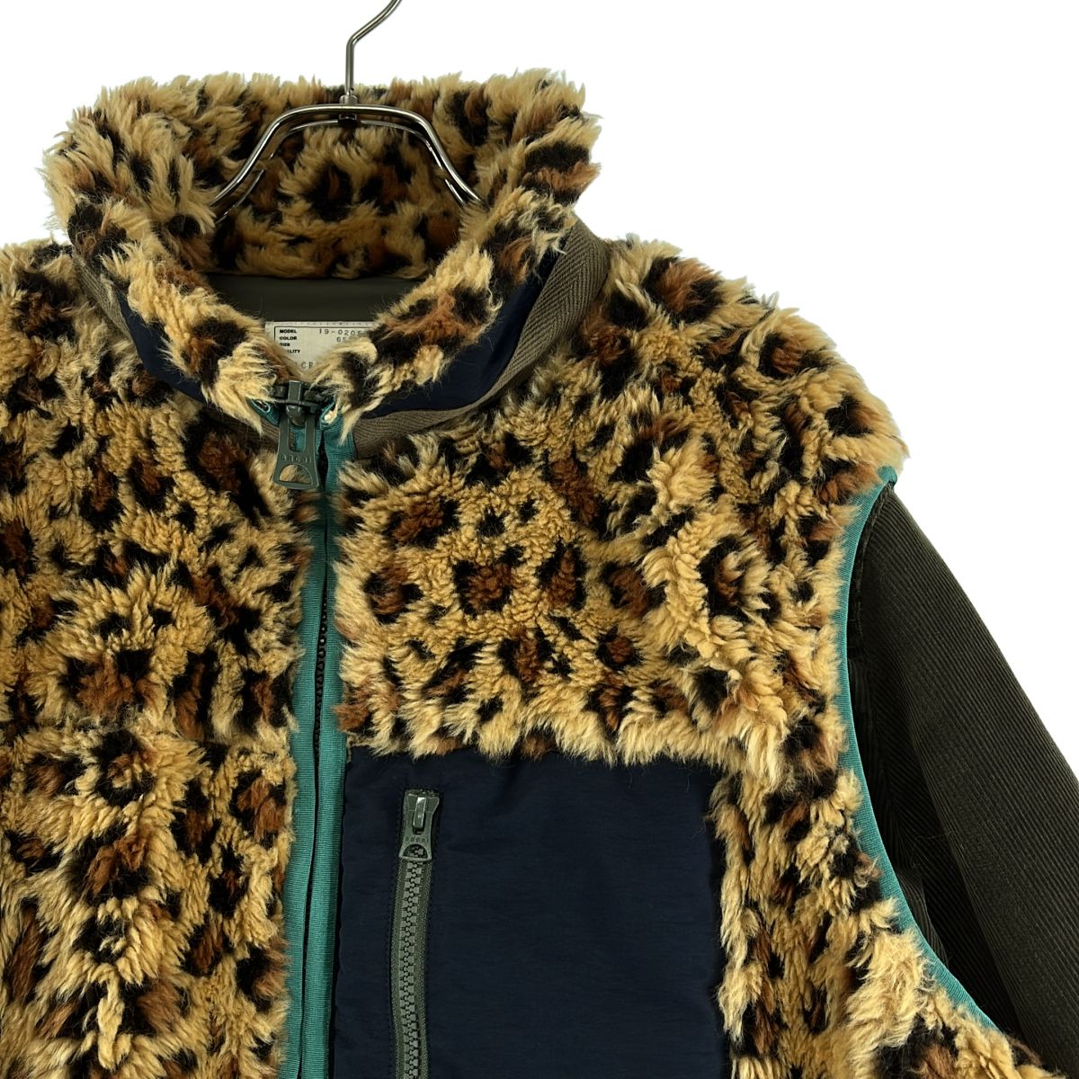 sacai / サカイ | 異素材 切替 レオパード コーデュロイドッキング