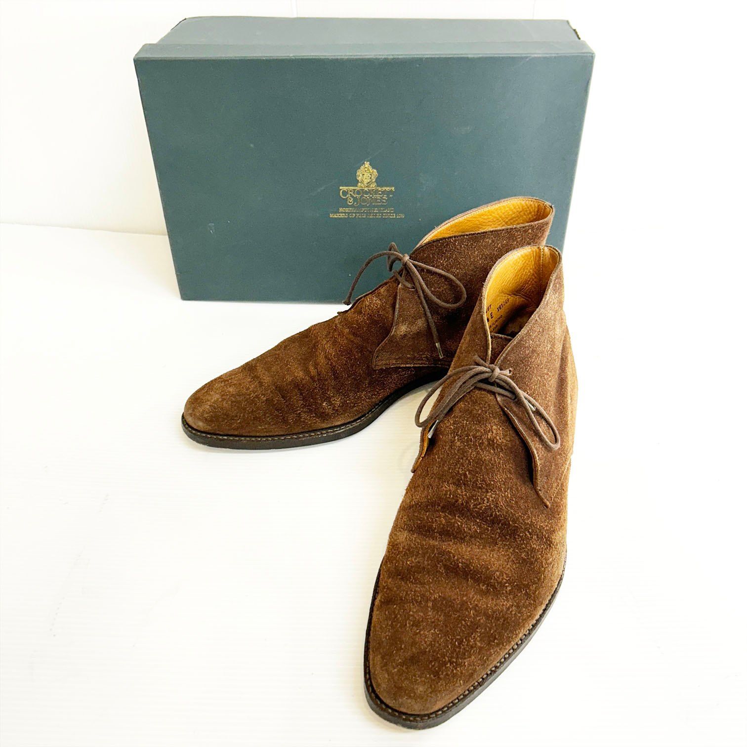 CROCKETT&JONES YARDLEY クロケット ジョーンズ スウェード チャッカ ブーツ シューズ サイズ8.5E Is12-70