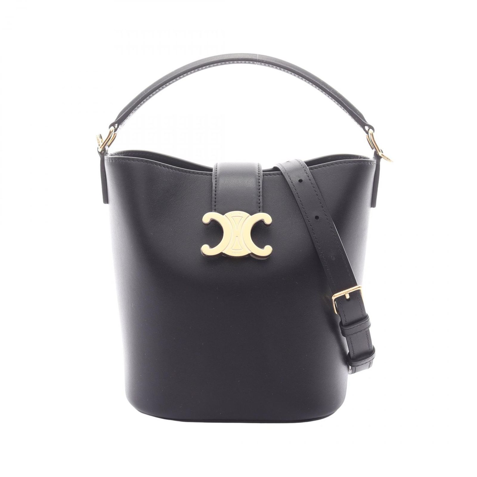 セリーヌ CELINE ハンドバッグ スモール ルイーズ バケット 2WAY 119173FX938NO ブラック レザー 2wayショルダー レディース 新品