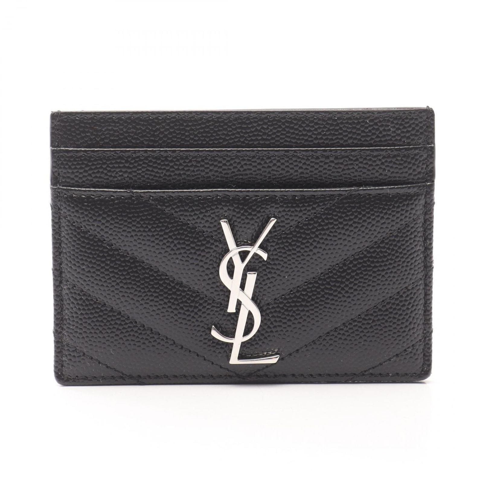 サンローランパリ SAINT LAURENT PARIS カードケース YSL モノグラム 423291BOW021000 ブラック レザー カードケース レディース 新品