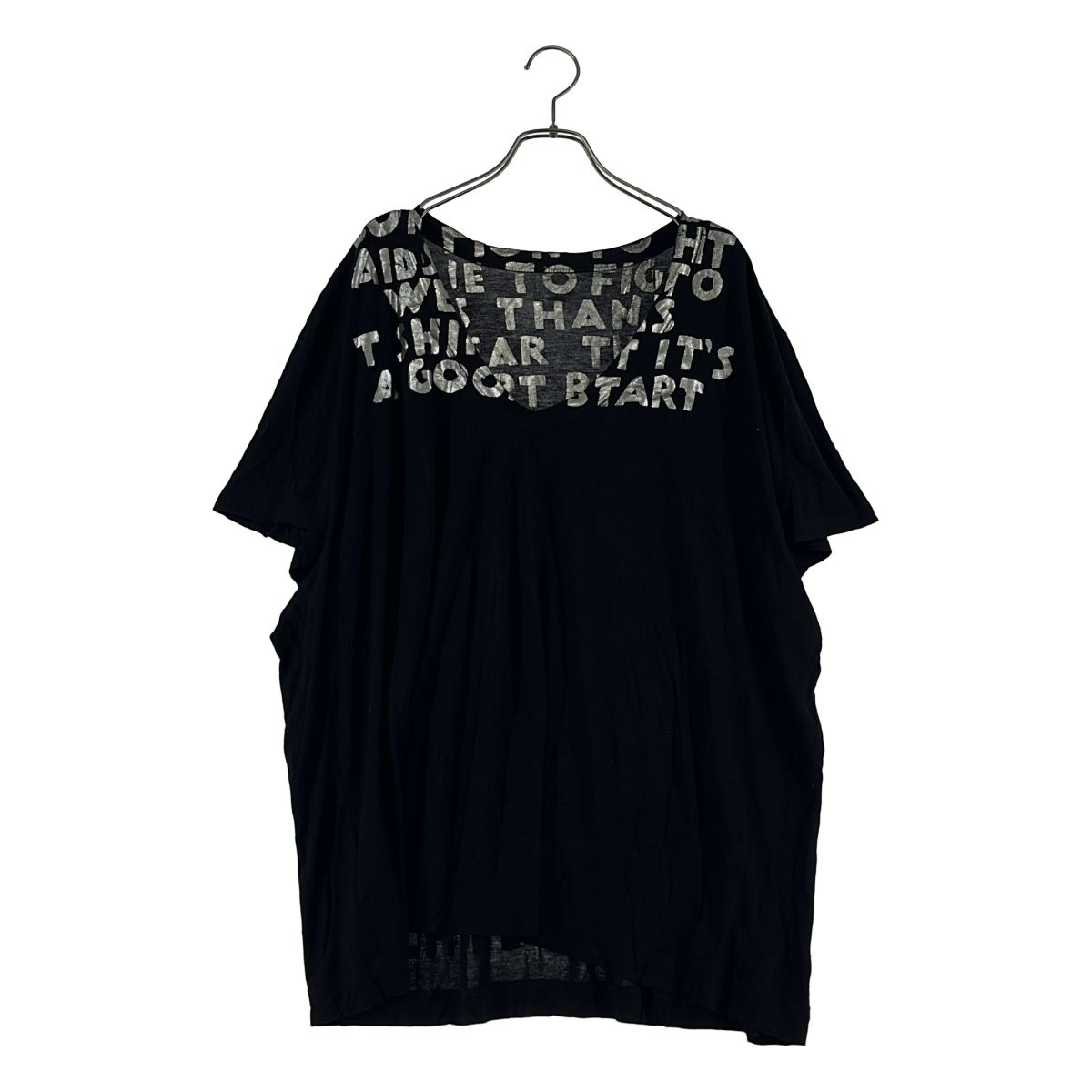 Maison Martin Margiela / メゾンマルタンマルジェラ | AIDS / エイズ オーバーシルエット Tシャツ カットソー | M | ブラック | メンズ
