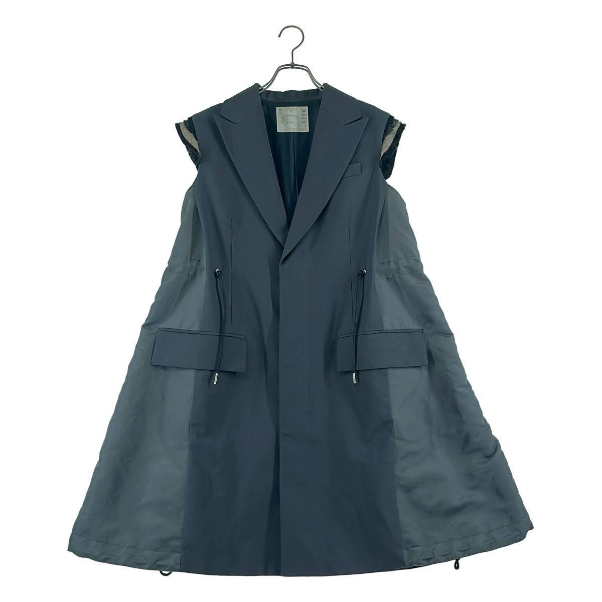 【美品】 sacai / サカイ | 2023AW | Suiting Mix Vest スーティング ミックス ベスト | 2 | グレー | レディース