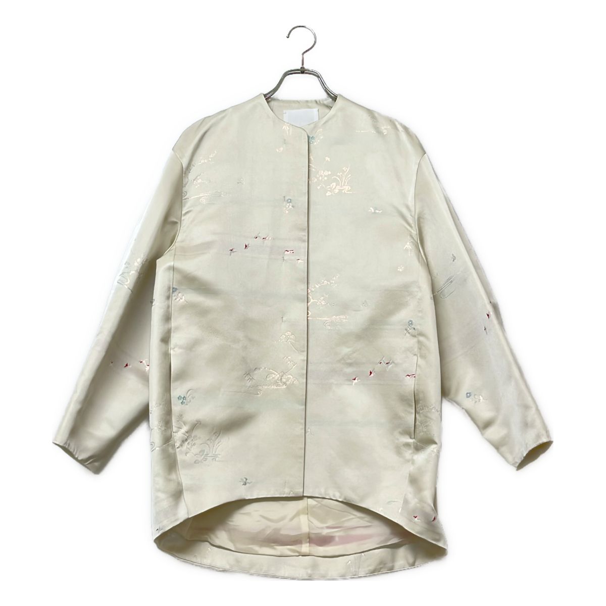 【新品】 Mame Kurogouchi / マメクロゴウチ | 2025SS | Nature Pattern Jacquard Coat 螺鈿 ジャガード コート | 2 | エクリュ | レディース