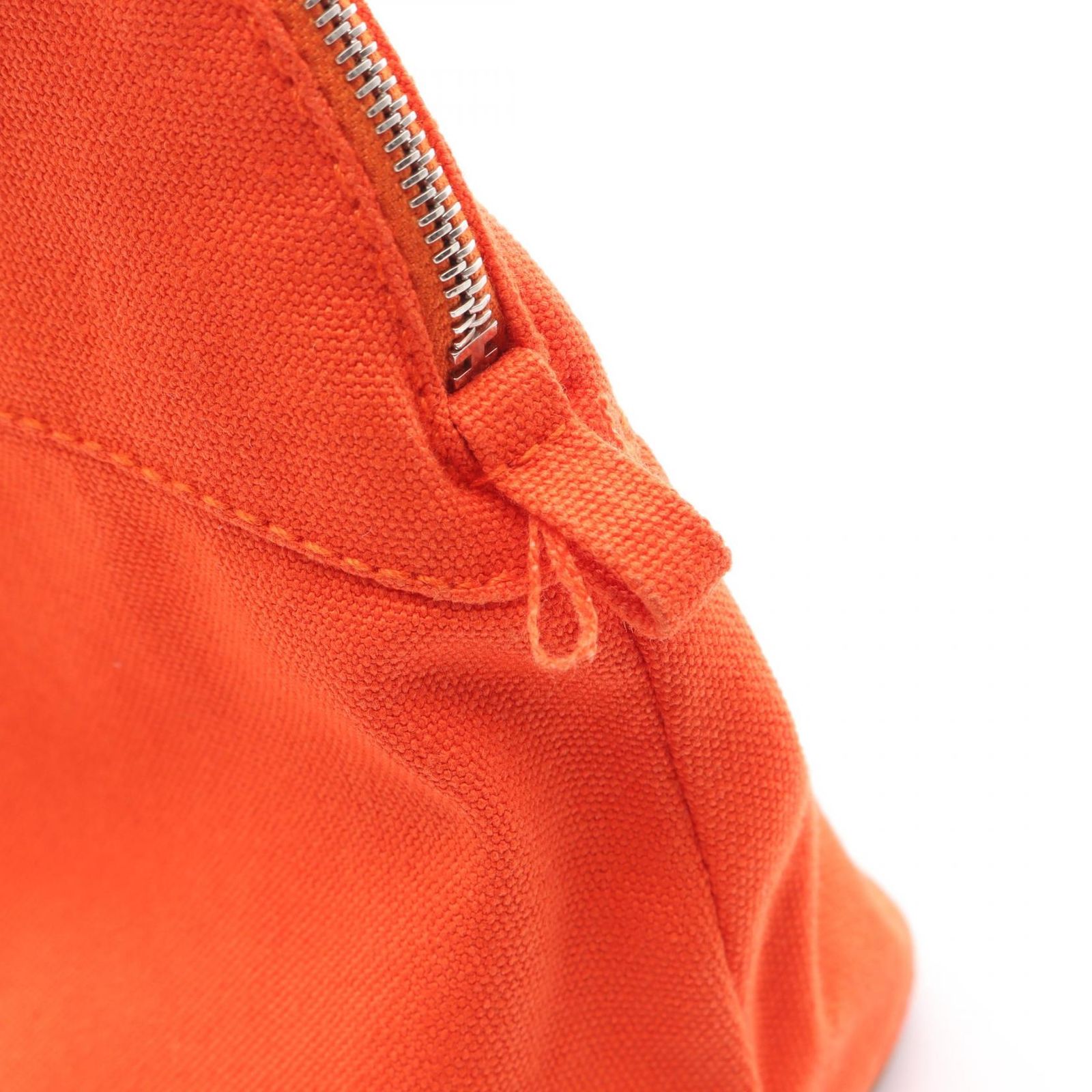 エルメス HERMES ポーチ ボリードポーチMM オレンジ キャンバス レザー 