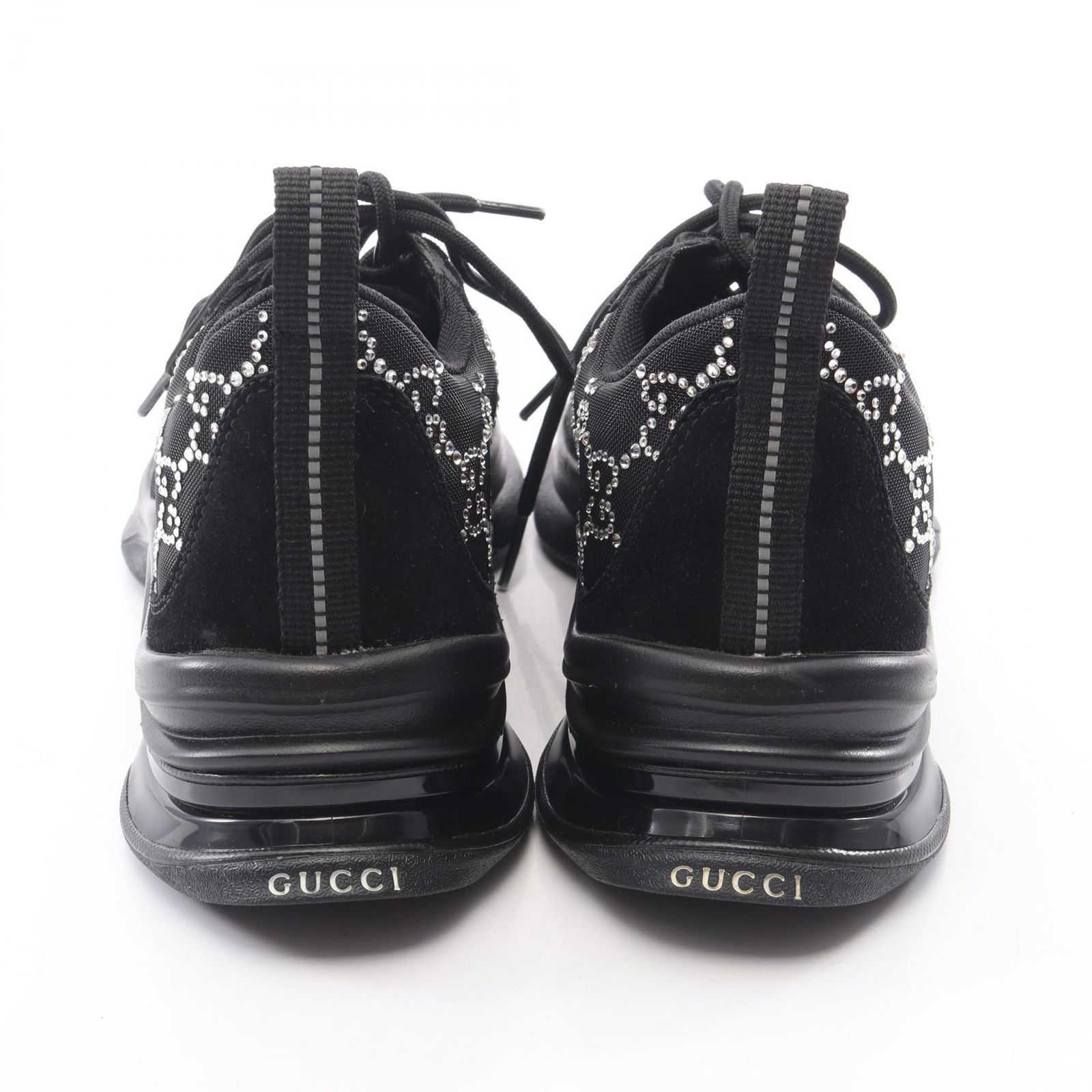 グッチ GUCCI スニーカー GUCCI RUN GG柄 ラインストーン スウェード 