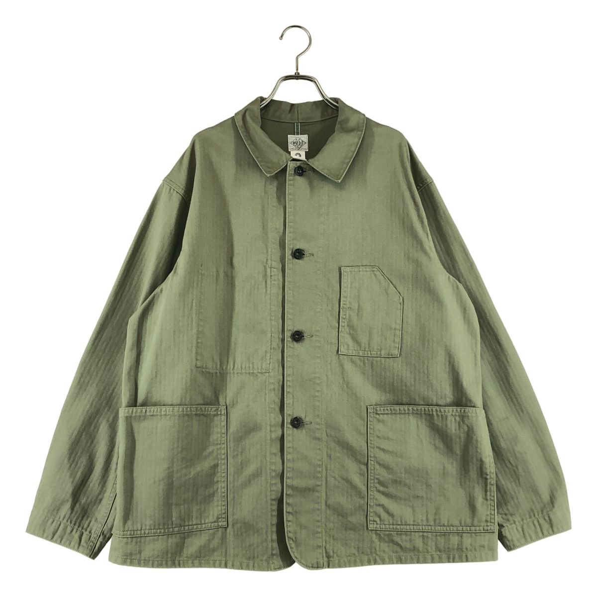 POST O'ALLS / ポストオーバーオールズ | ミリタリー カバーオール ジャケット | L | カーキ | メンズ
