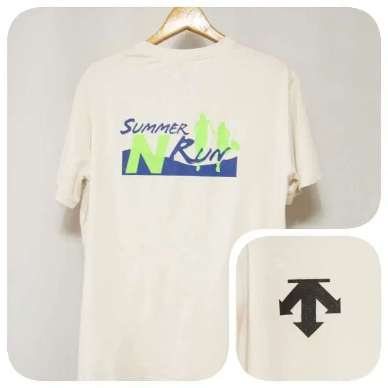 セール，定番 デサント 白 機能性 ラウンド Tシャツ メンズ105