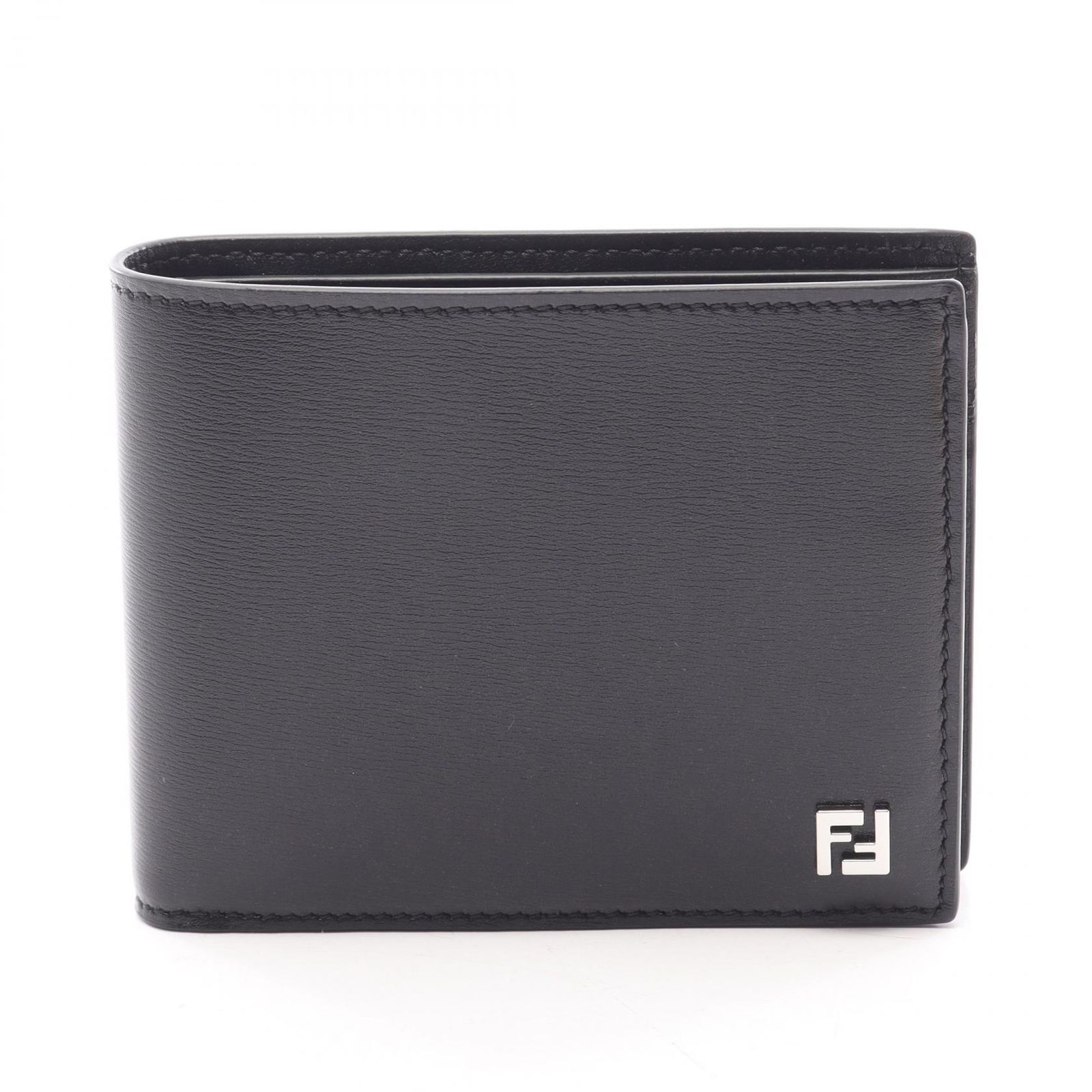 フェンディ FENDI 二つ折り財布 Squared FF 7M0001AVV6F0GXN ブラック レザー 二つ折財布 メンズ 新品