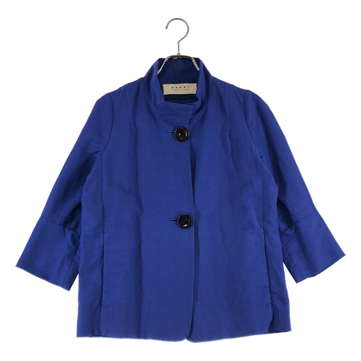 MARNI / マルニ | 2012SS | ナイロン スタンドカラー ジャケット | 38 | ブルー | レディース
