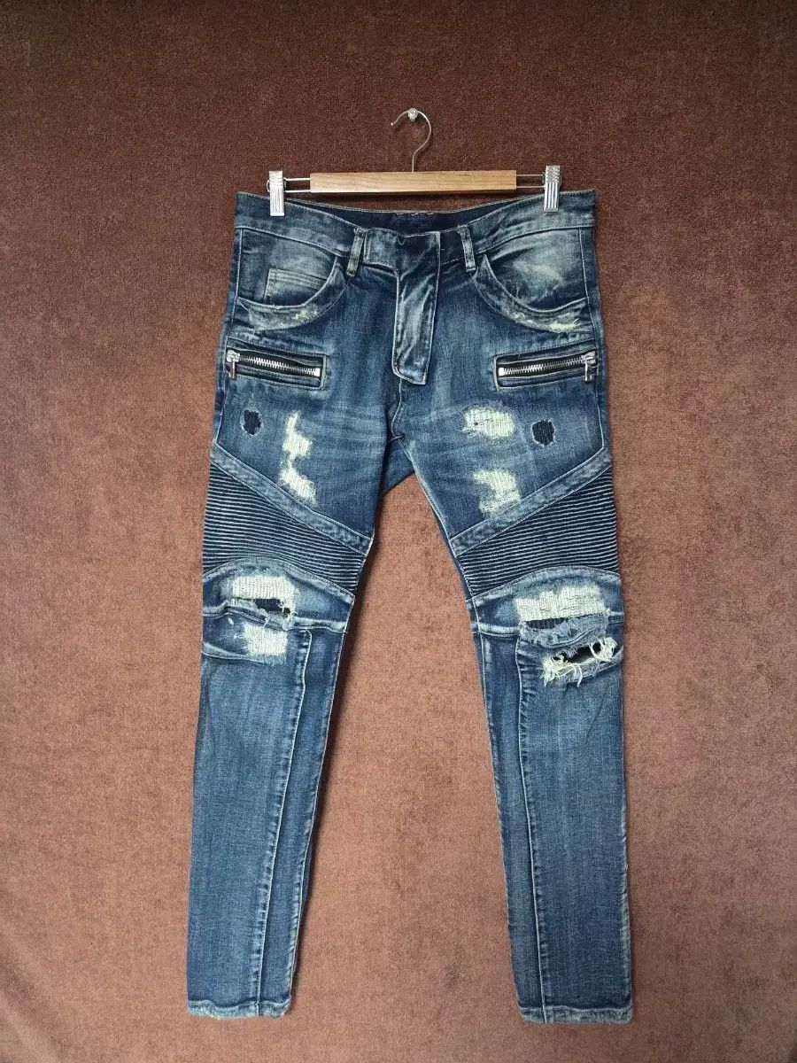 BALMAIN バルマン デニム バイカー ジーン 32