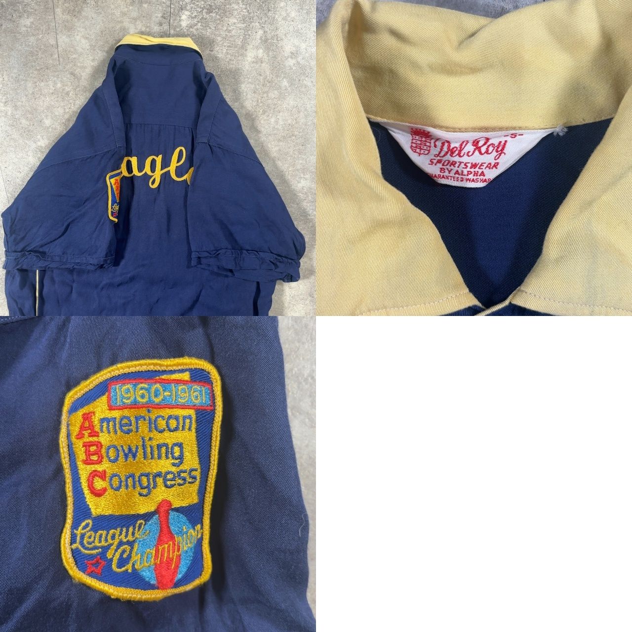 Del Roy デル・ロイ 60's ボーリングシャツ VINTAGE オープンカラー