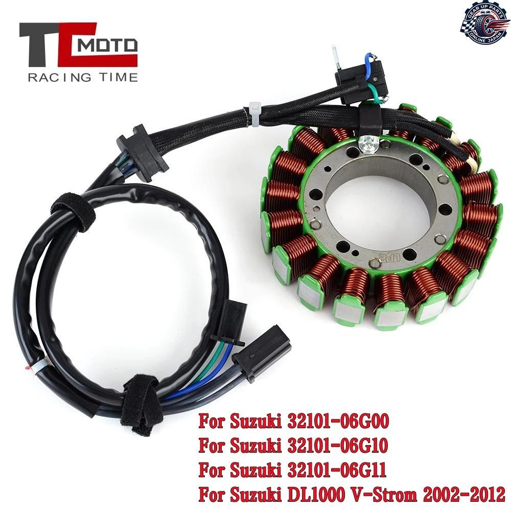 ステータコイル DL1000 DL 1000 V STROM VSTROM 2002-12 32101-06G00 32101-06G10 32101-06G11 ジェネレーターマグネトコイル